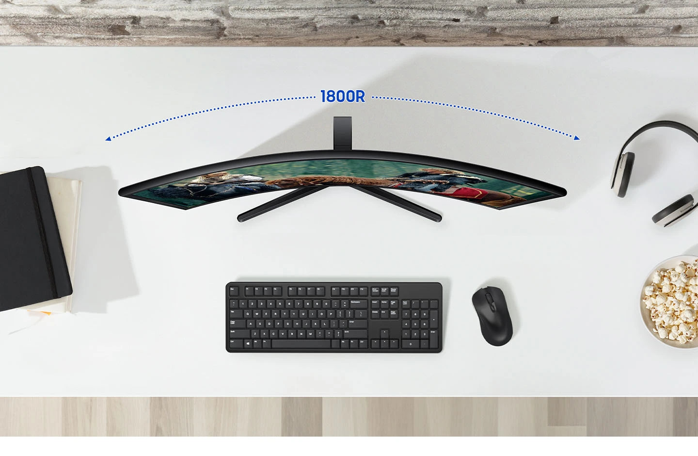 Monitor curvo de oficina Samsung S36CG Series de 27" y 100 Hz