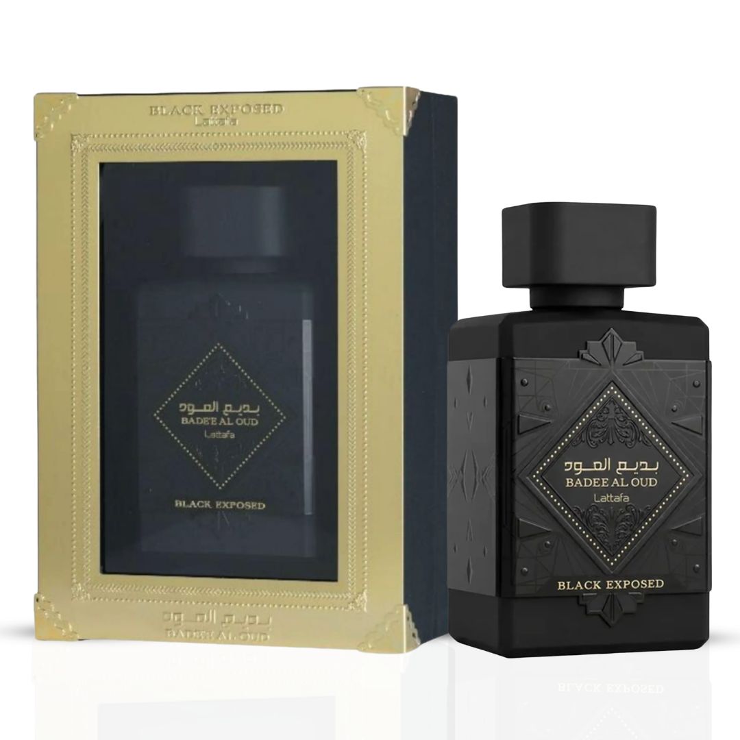 Lattafa Bade'e Al Oud Black Exposed Eau de Parfum 3.4 oz