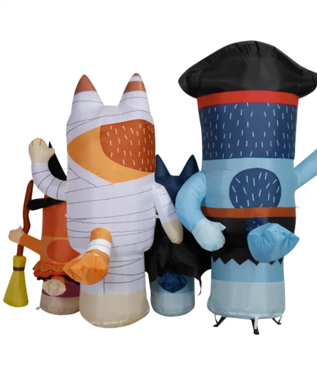 Inflable de Halloween de la familia Bluey de 6.5 pies