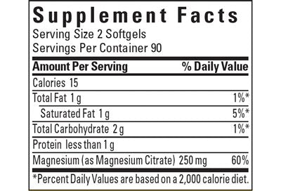 Citrato de magnesio Nature Made 250 mg, 180 cápsulas blandas