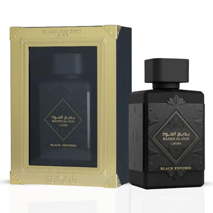 Lattafa Bade'e Al Oud Black Exposed Eau de Parfum 3.4 oz