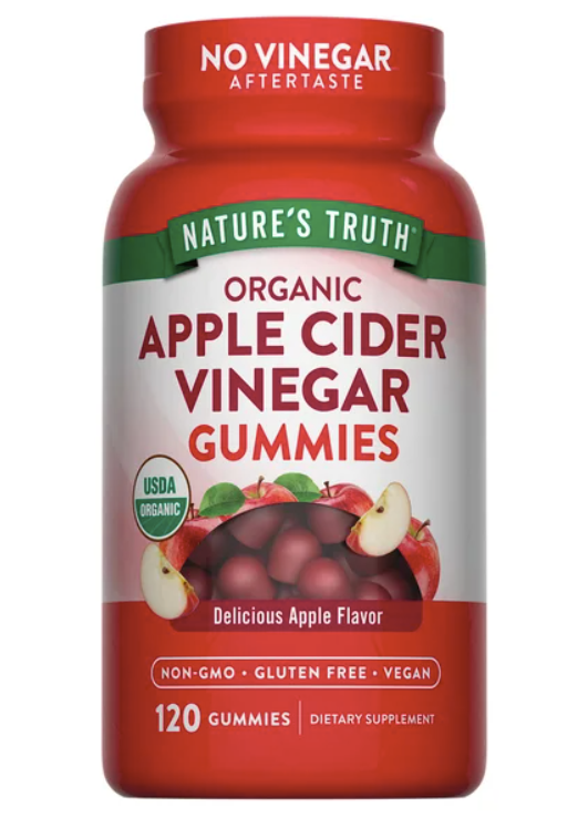 Vinagre de sidra de manzana orgánico USDA Nature's Truth 500 mg, 120 gomitas