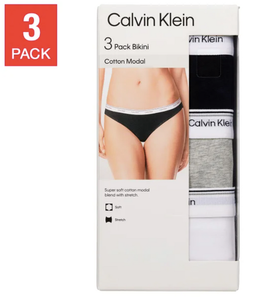 Bikini Calvin Klein para mujer, paquete de 3