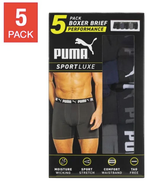 Bóxer PUMA para hombre, paquete de 5